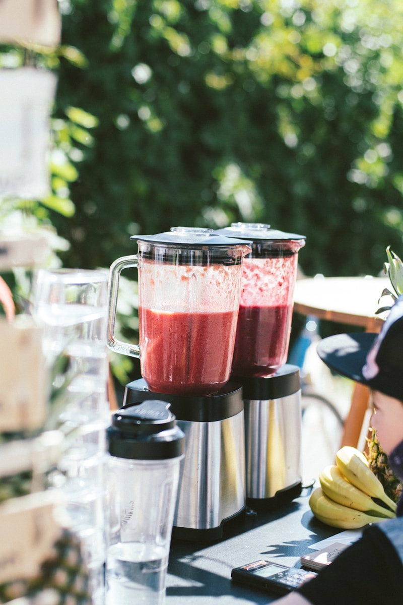two silver electric blenders crafting from smoothie ideas and combinations